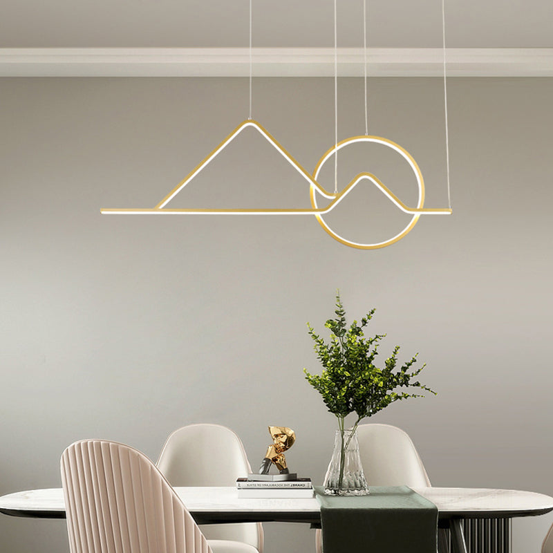 Modern Singularity LED Linear Pendant Light Aluminium Ceiling Light for Dining Room