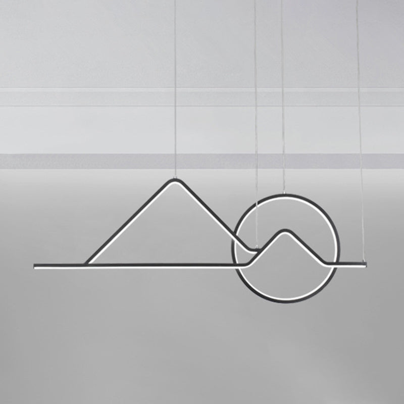 Modern Singularity LED Linear Pendant Light Aluminium Ceiling Light for Dining Room