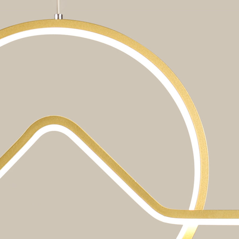 Modern Singularity LED Linear Pendant Light Aluminium Ceiling Light for Dining Room