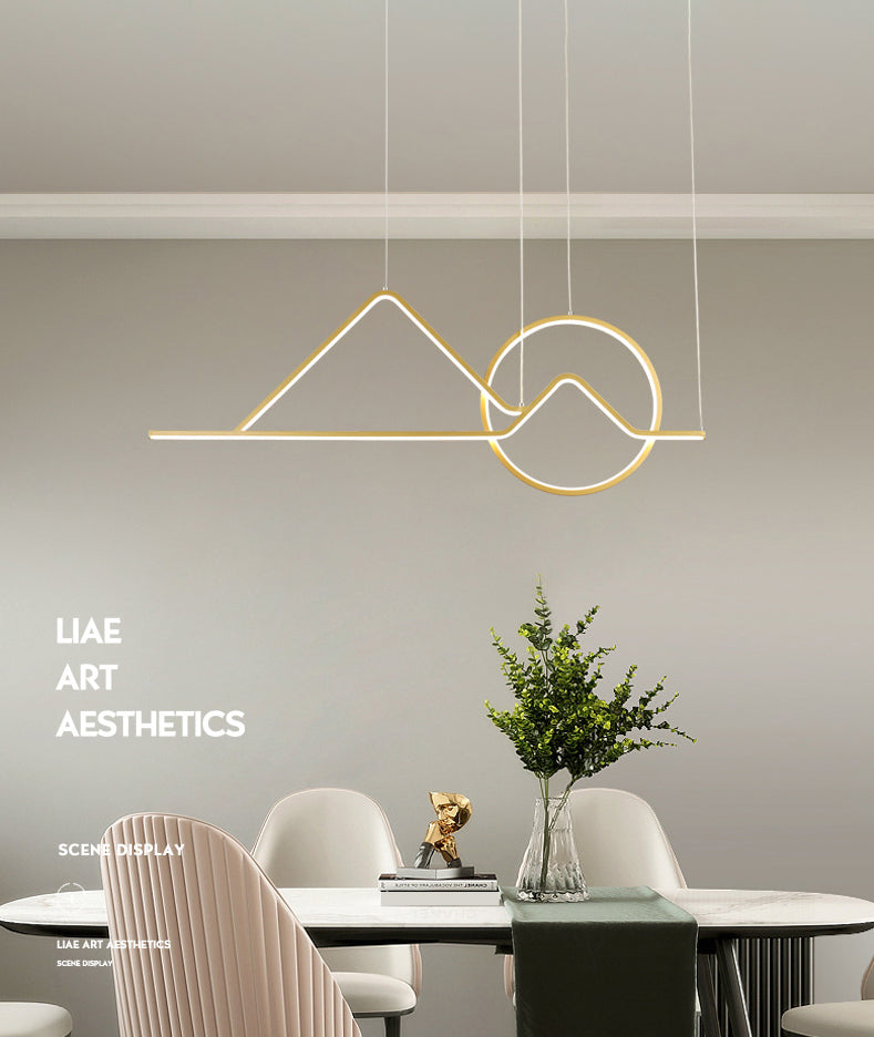 Modern Singularity LED Linear Pendant Light Aluminium Ceiling Light for Dining Room