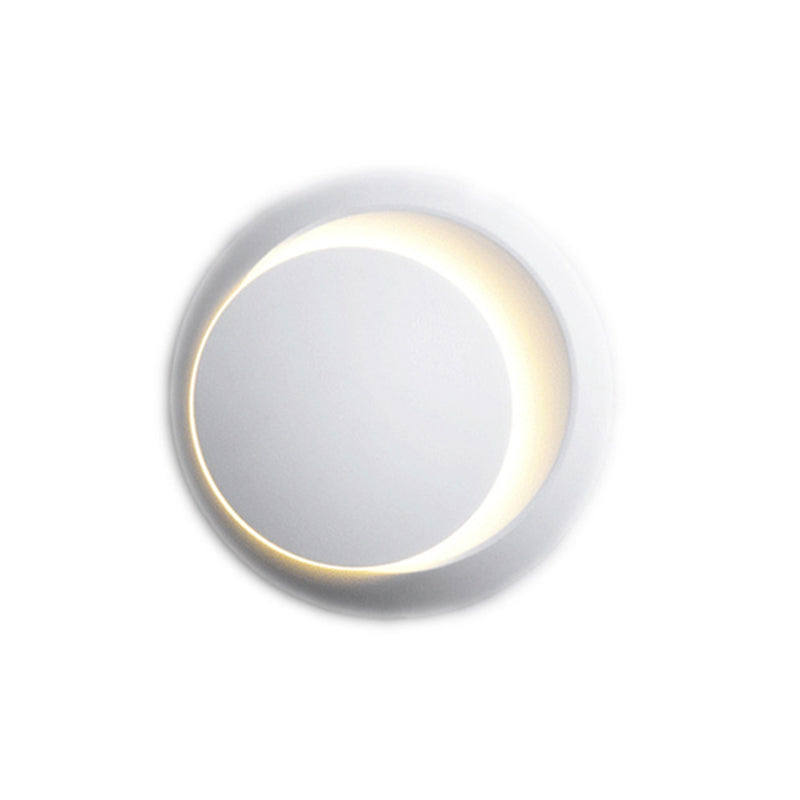 Noordse eenvoud Stijl Ronde LED Wandlicht 360 ° Roteerbaar Mini Sconce Light voor slaapkamerbalkon