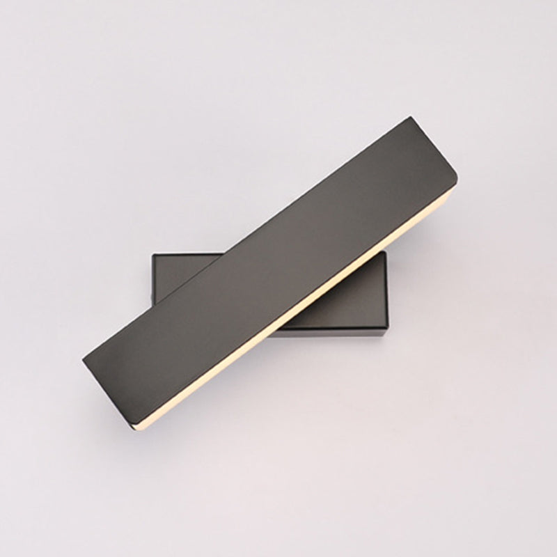 Lampe murale à LED à LED rectangulaire de 10 "de large Lumière de chevet rotatif de style moderne pour chambre à coucher