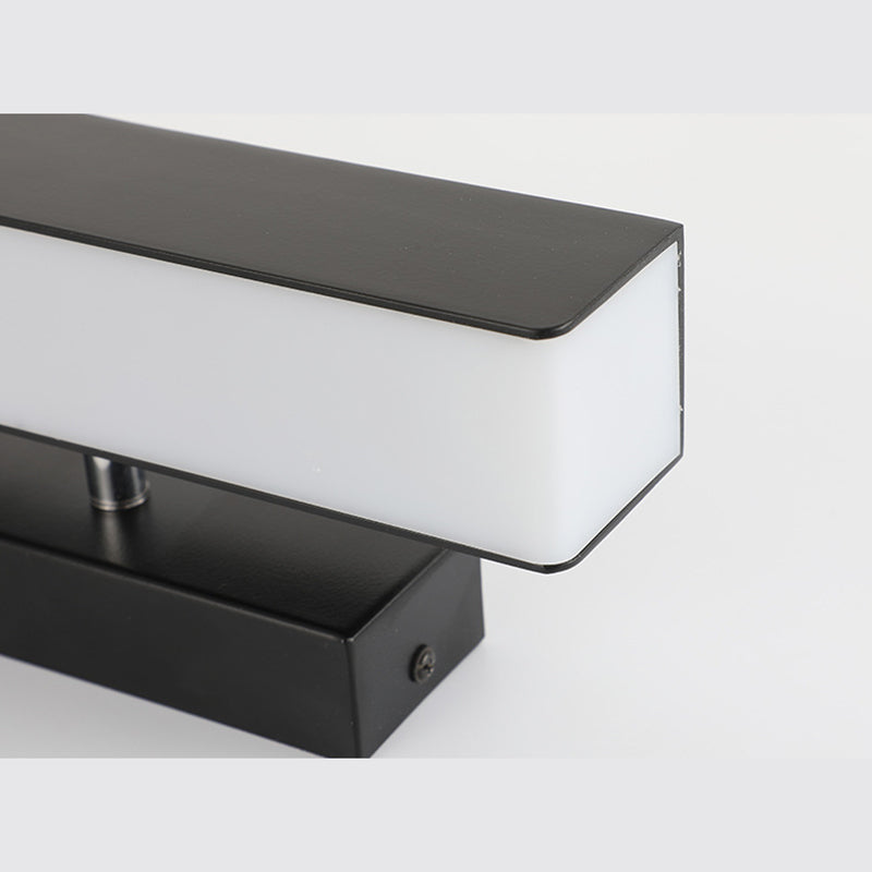 10" Wide Rectangular Acrylic LED Wall Lamp Modern Style Rotatable Bedside Light for Bedroom