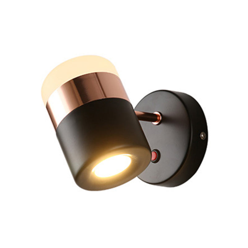 1 Lichtzylindrische Einfachheit Wandleuchte 4.3 "Höhe moderner rotatierbarer Mini-Wandlampe