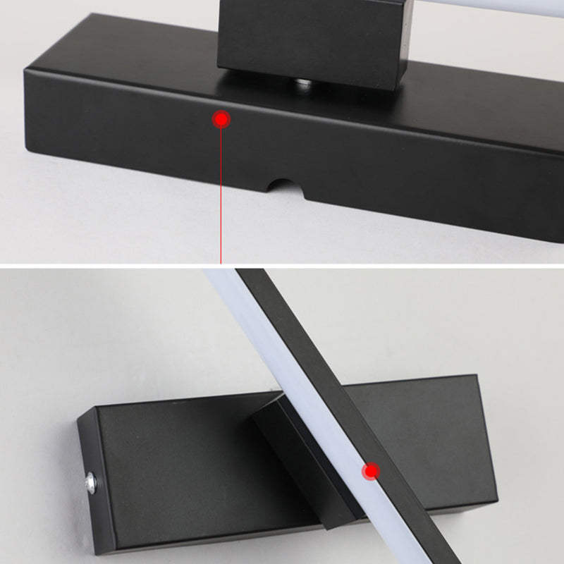 Lámpara de pared de minimalismo contemporáneo 330 ° Luz de línea LED de aluminio rotativo para dormitorio