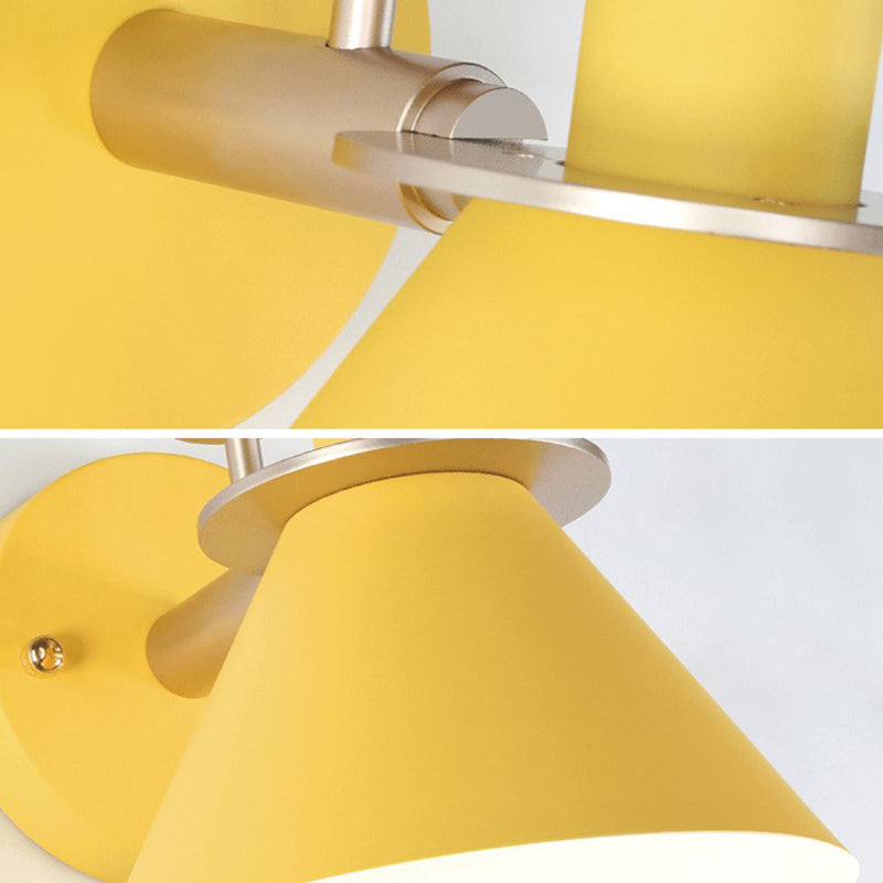 6 couilles lampe à paroi macaron en option unique Bulbe de style nordique Nordic Cone Light pour le couloir de la chambre à coucher