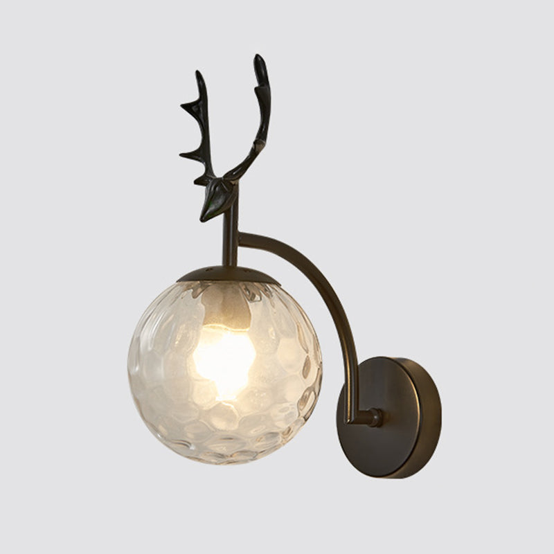 Moderna nórdica estilo esférico esférico lámparas de vidrio 1 apliques de pared ligeros para sala de estar