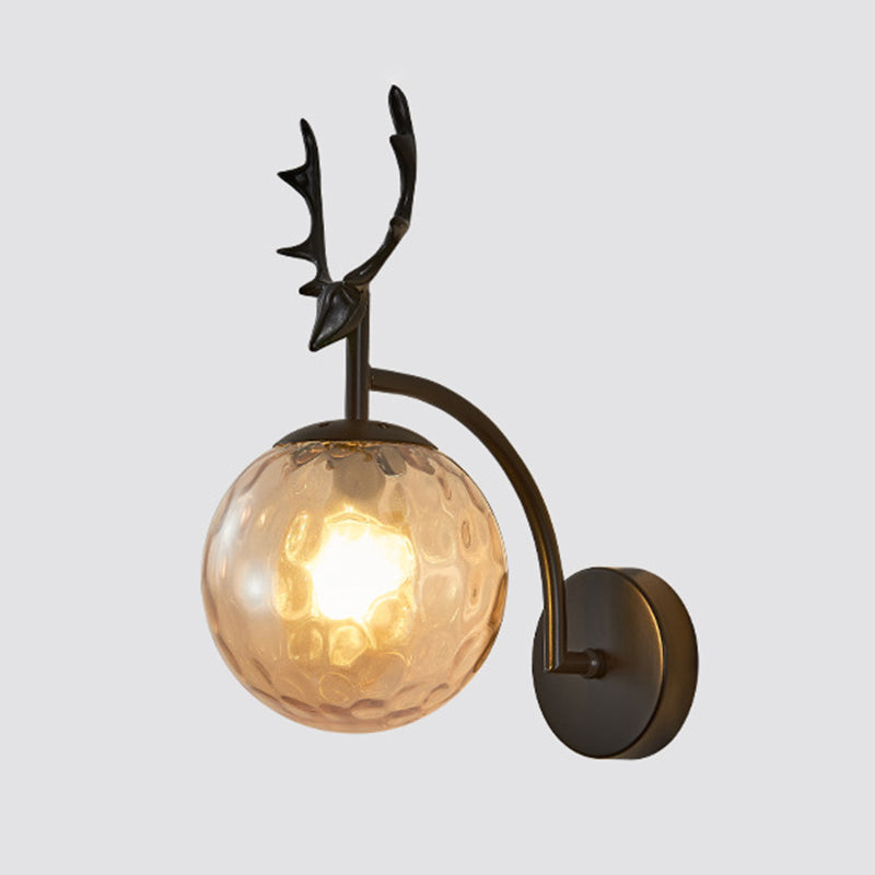 Moderna nórdica estilo esférico esférico lámparas de vidrio 1 apliques de pared ligeros para sala de estar