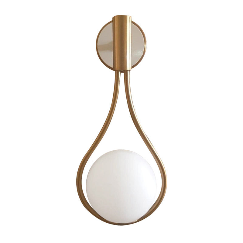 Lámparas de plataformas de estilo nórdico de estilo nórdico moderno vidrio 1 placas de pared ligeras en acabado dorado