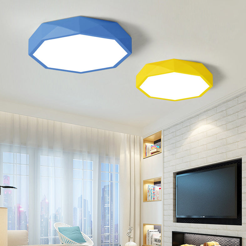 Plafonnier encastré à facettes Plafonnier moderniste en acrylique pour salon