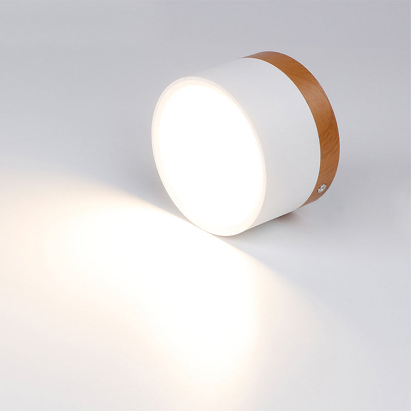 Macaron Cylindrical LED Downlight Aluminum Foyer Flush Mount Lighting Fixture