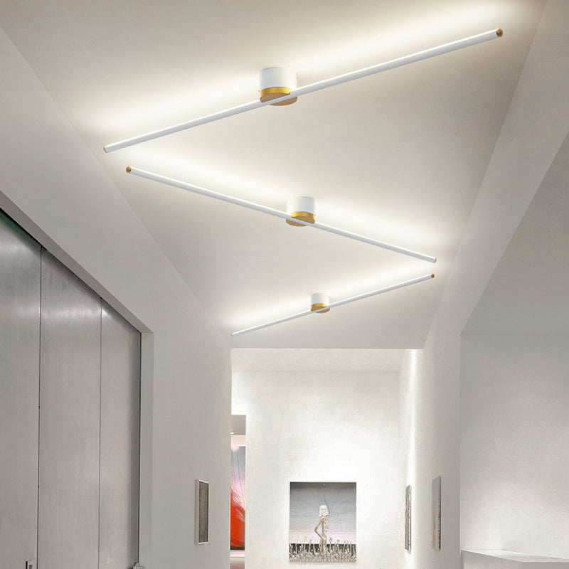 1 Light Linear LED Flush Mount Ceiling Light New Modern Aluminum Ceiling Light Fixture