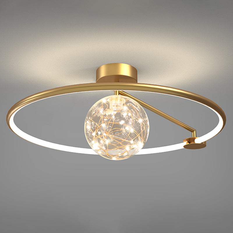 Moderne creatieve plafondlamp LED-cirkellicht Binnenlicht Slaapkamerlicht