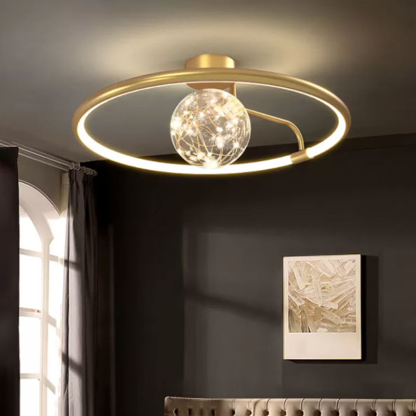 Moderne creatieve plafondlamp LED-cirkellicht Binnenlicht Slaapkamerlicht