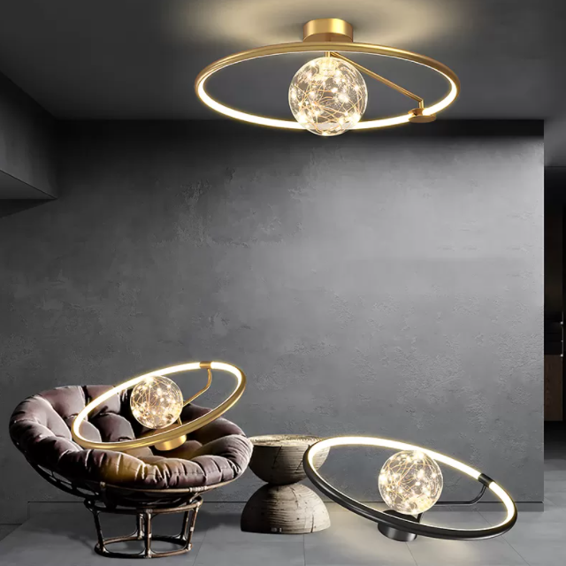 Moderne creatieve plafondlamp LED-cirkellicht Binnenlicht Slaapkamerlicht