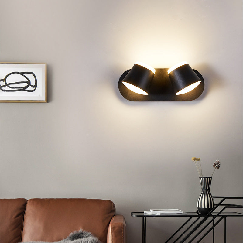 Rotatable Cone Wall Sconce Lights Modern Minimalist Style Metal Sconce for Bedroom