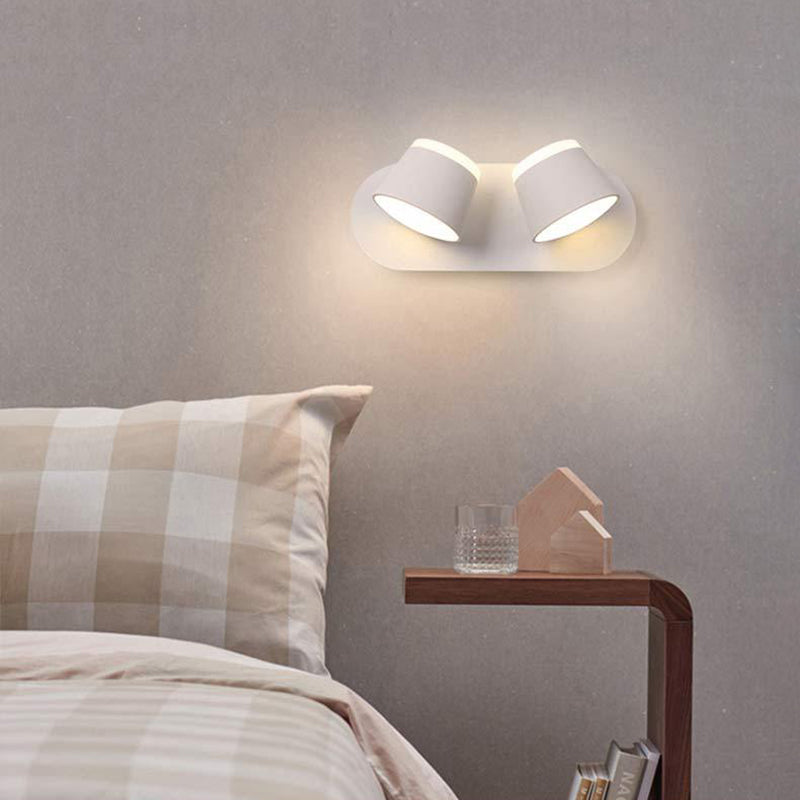 Rotatable Cone Wall Sconce Lights Modern Minimalist Style Metal Sconce for Bedroom