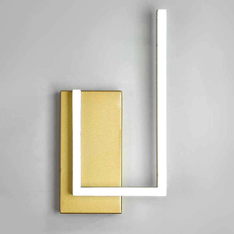 Modern Minimalist Style Linear Wall Light Sconces Metal Wall Lamps for Living Room