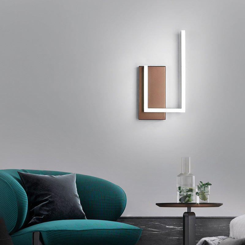 Modern Minimalist Minimalist Light Light Light Sconces Lampade a parete in metallo per soggiorno