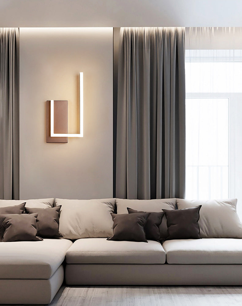 Modern Minimalist Minimalist Light Light Light Sconces Lampade a parete in metallo per soggiorno