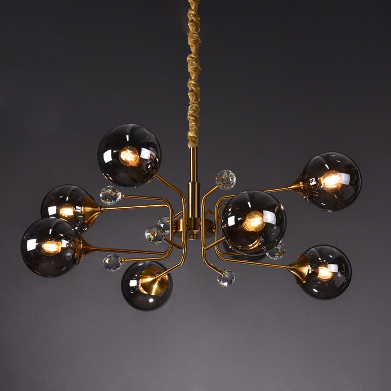 Orb Chandelier Pendant Light Nordic-Style Glass Chandelier Light Fixture for Living Room