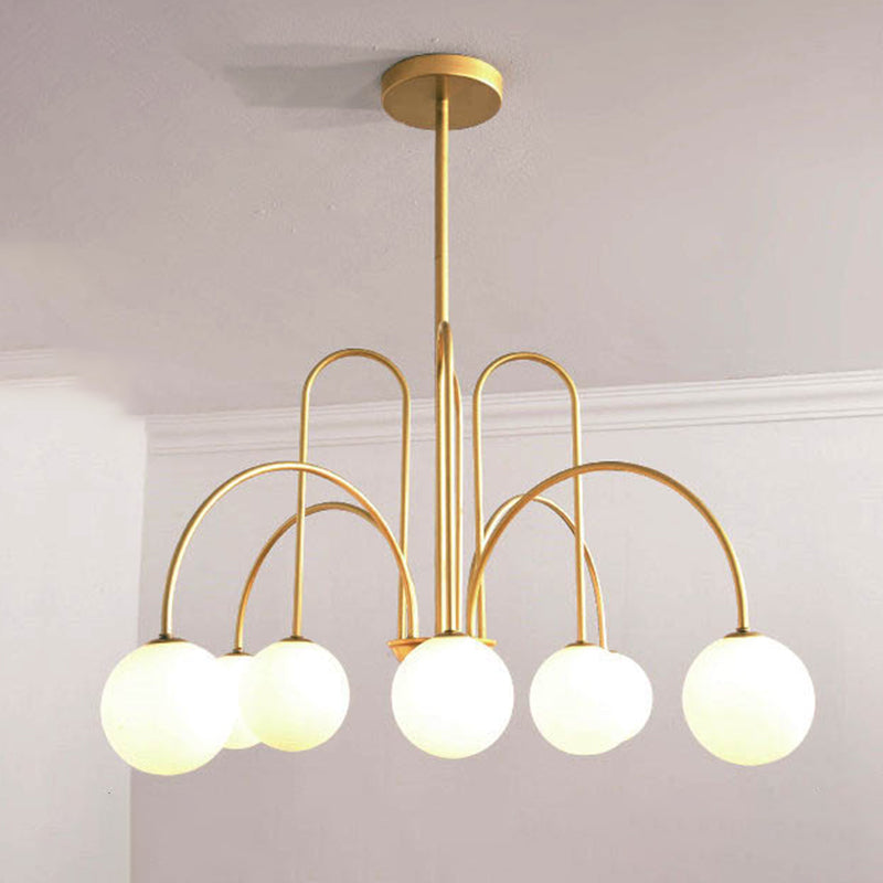 Candelier de la sala de estar molecular Cobriz Cobertura Ligera Ligera Nórdica Fixtura de iluminación
