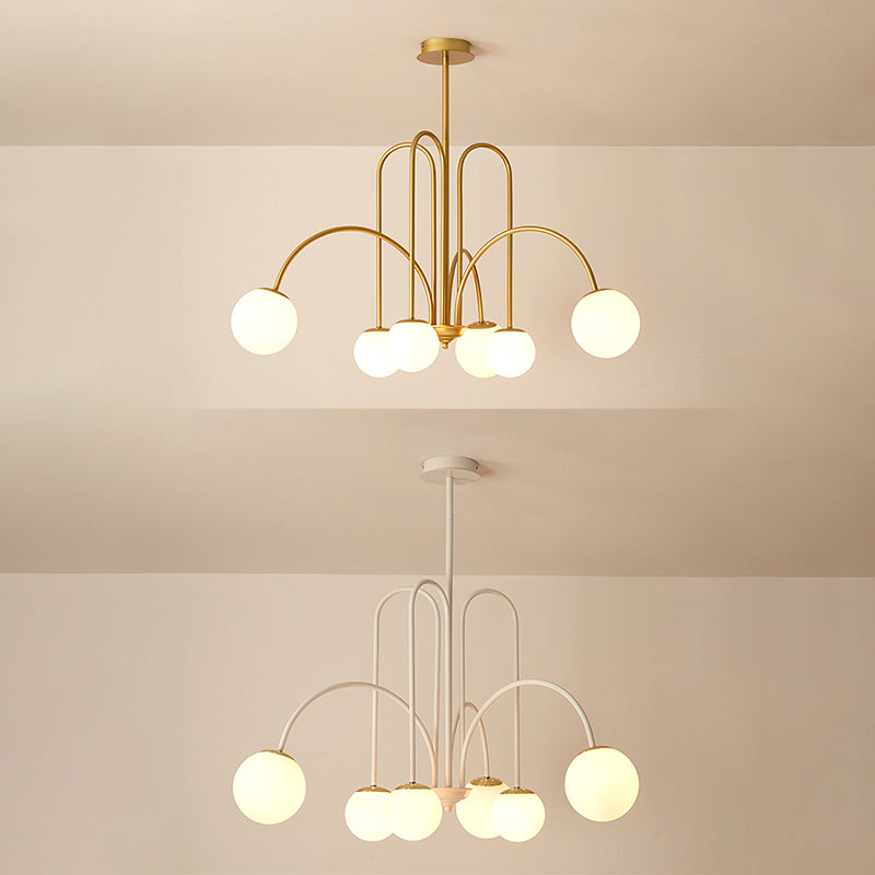 Candelier de la sala de estar molecular Cobriz Cobertura Ligera Ligera Nórdica Fixtura de iluminación
