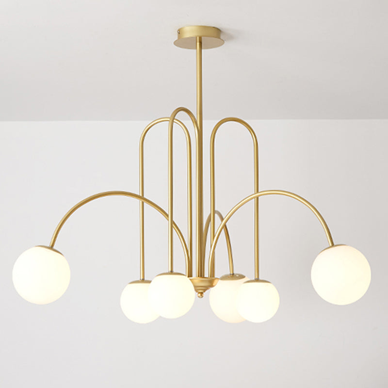 Candelier de la sala de estar molecular Cobriz Cobertura Ligera Ligera Nórdica Fixtura de iluminación