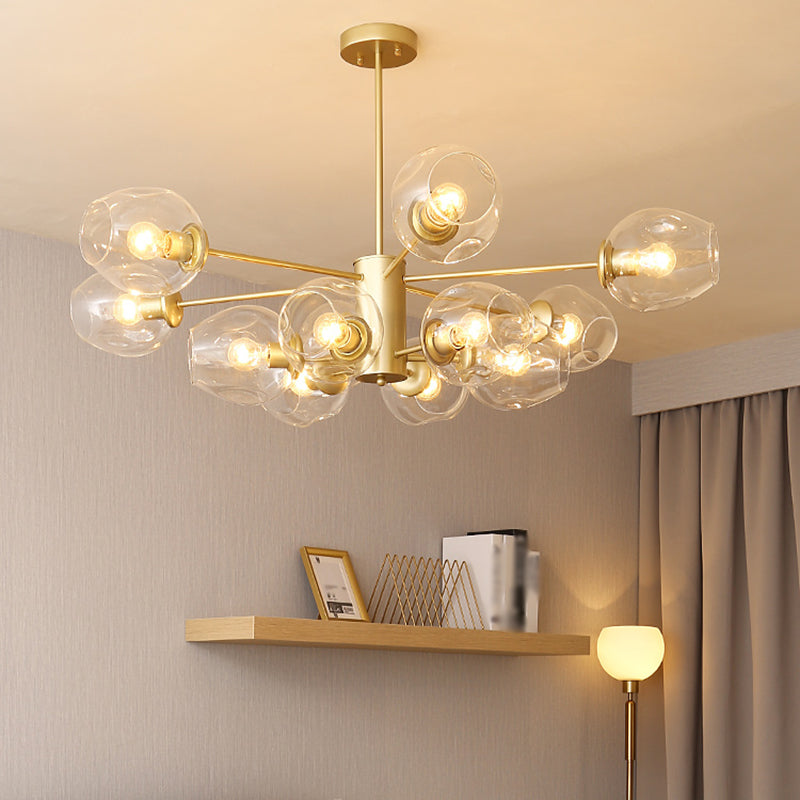 Starburst Chandelier Light Fecture Modern-Style Glass Living Room plafond kroonluchter in goud