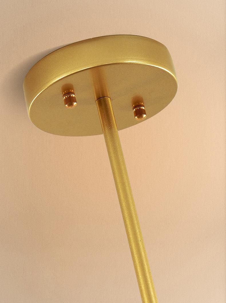 Starburst Chandelier Light Fixture Modern-Style Glass Living Room Ceiling Chandelier in Gold