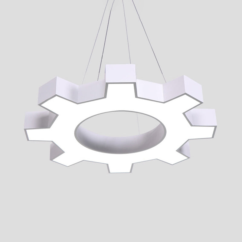 Gear Shaped Gym Pendant Lighting Acrylic Modernist LED Ceiling Lighting Fixture