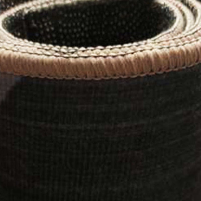 Modern Geometric Lines Printed Rug Black Tone Polyester Area Carpet Non-Slip Backing Rug for Living Room