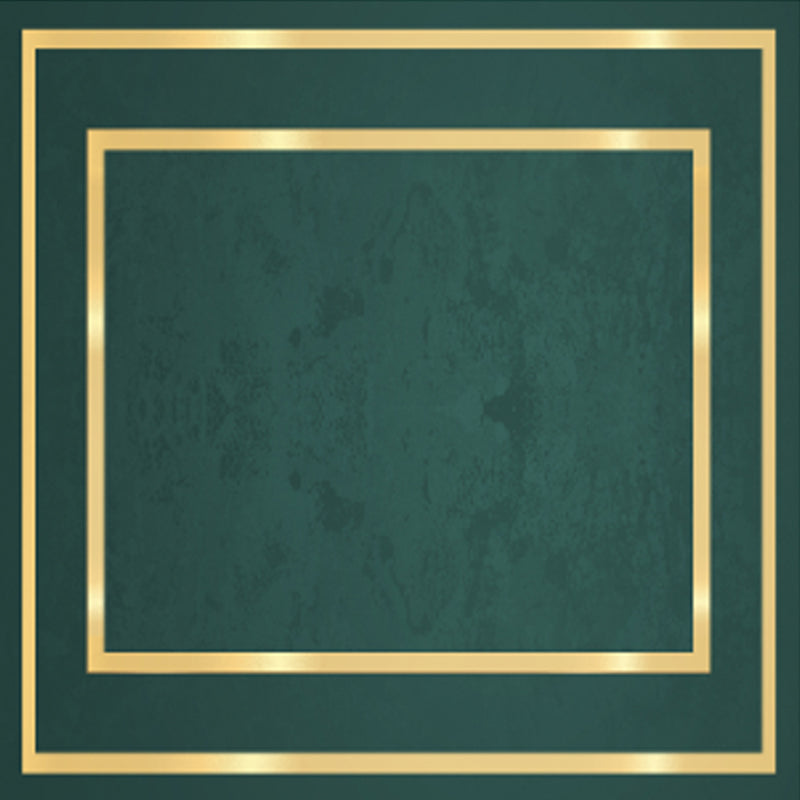 Green Tone Geometric Lines Print Rug Polyester Simple Carpet Non-Slip Backing Indoor Rug for Living Room