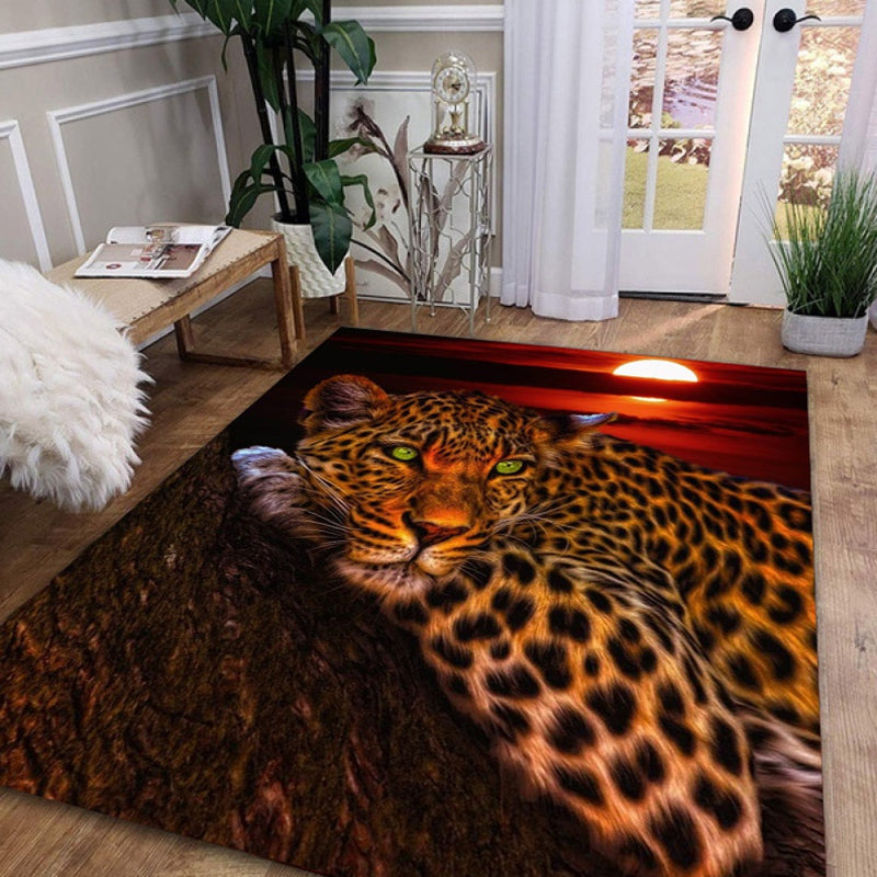 Multicolor Home Decoration Carpet Novelty 3D Animals Printed Area Rug Polyester with Non-Slip Backing Rug