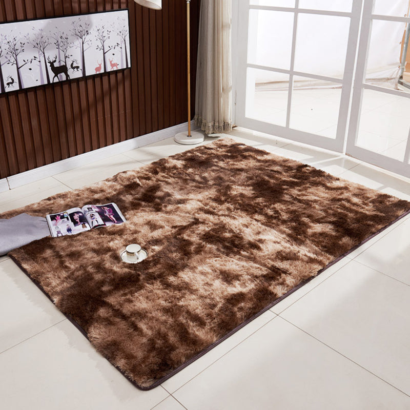 Stylish Casual Tie-dyed Area Rug Individuality Comfort Shag Indoor Rug Polyester Non-Slip Backing Carpet for Home Decoration