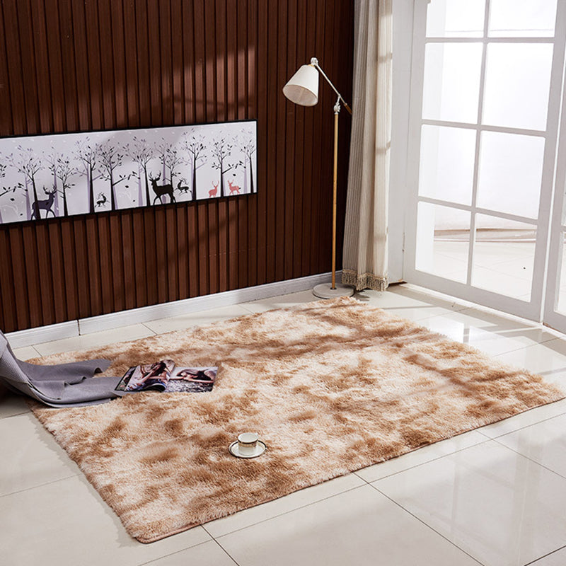 Stylish Casual Tie-dyed Area Rug Individuality Comfort Shag Indoor Rug Polyester Non-Slip Backing Carpet for Home Decoration