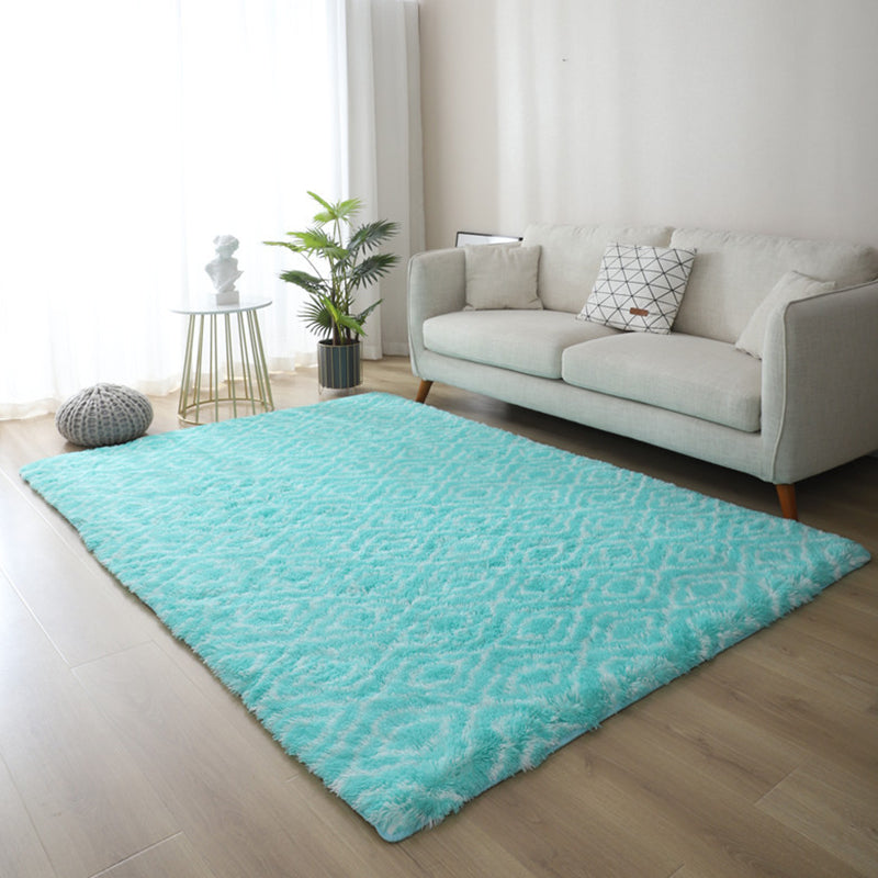 Simple Modern Graphic Pattern Rug Creative Trendy Shag Area Carpet Polyester Friendly Washable Carpet for Living Room