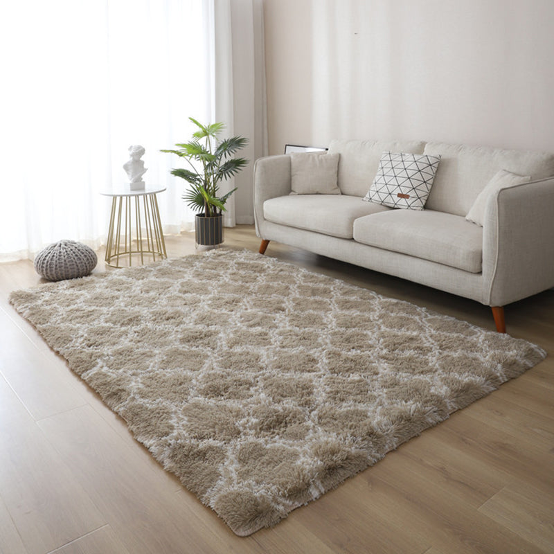 Simple Modern Graphic Pattern Rug Creative Trendy Shag Area Carpet Polyester Friendly Washable Carpet for Living Room