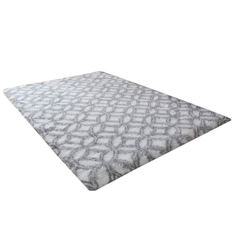 Simple Modern Graphic Pattern Rug Creative Trendy Shag Area Carpet Polyester Friendly Washable Carpet for Living Room