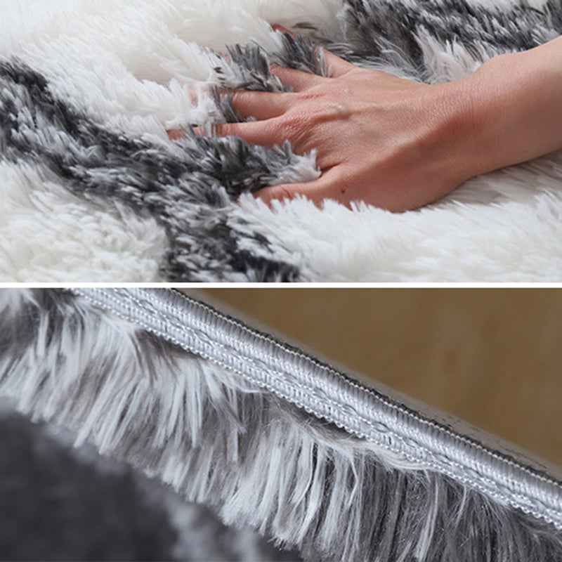 Simple Modern Graphic Pattern Rug Creative Trendy Shag Area Carpet Polyester Friendly Washable Carpet for Living Room