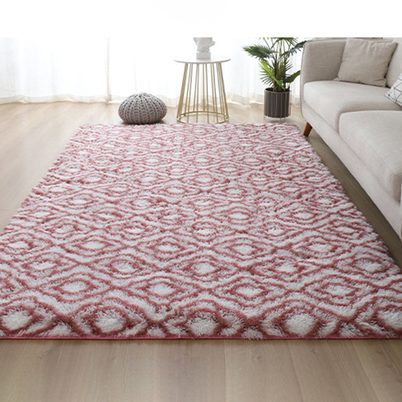 Simple Modern Graphic Pattern Rug Creative Trendy Shag Area Carpet Polyester Friendly Washable Carpet for Living Room
