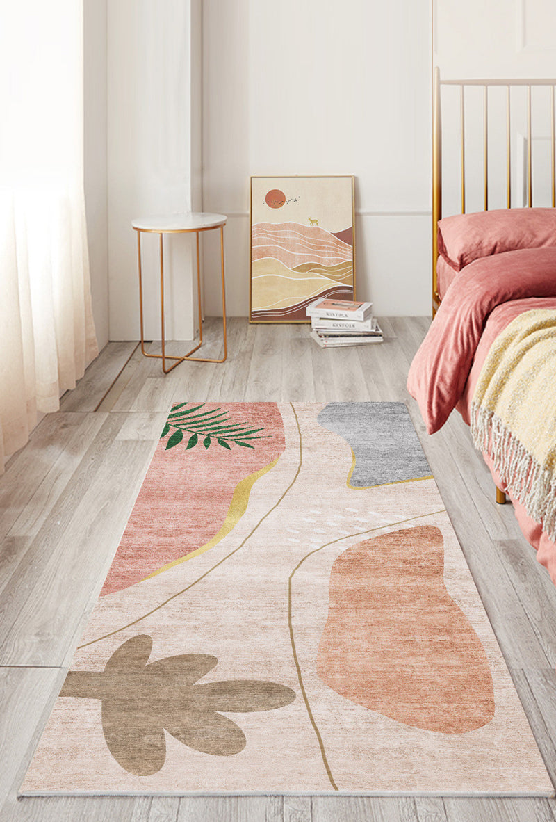 Lovely Modern Bedroom Rug Stylish Cartoon Pattern Kids Carpet Polyester Non-Slip Backing Carpet for Home Decoration