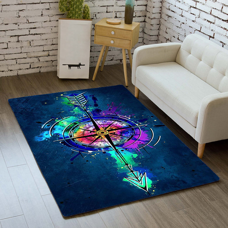 Black Tone Modern Area Carpet Polyester 3D Game Machine Print Indoor Rug Easy Care Carpet for Living Room