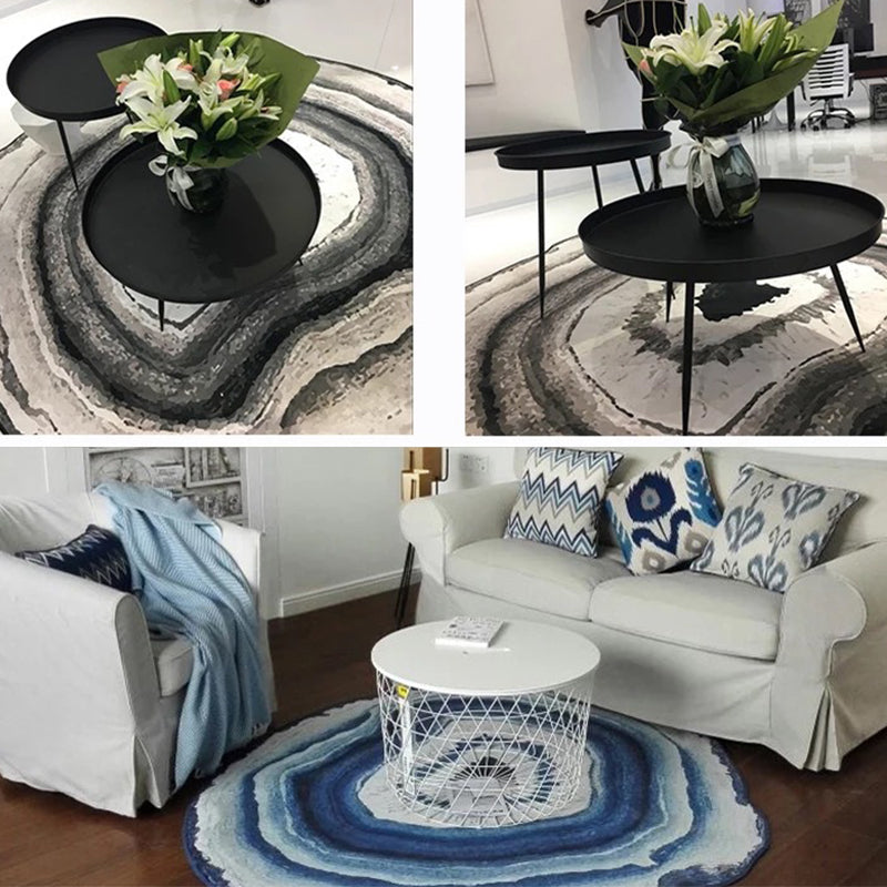 Nouveauté de couleur mixte de tapis d'intérieur moderne polyester 3d tapis de soins faciles à imprimer pour décoration de la maison