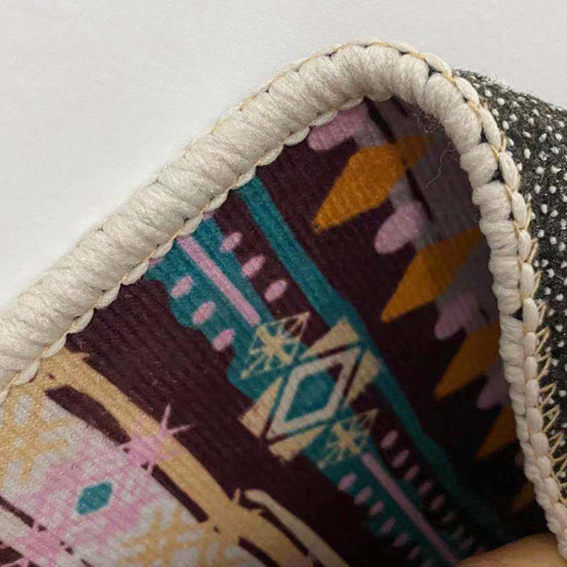 Simple Multicolor Nordic Rug Polyester Expressionism Pattern Area Rug Non-Slip Backing Carpet for Living Room