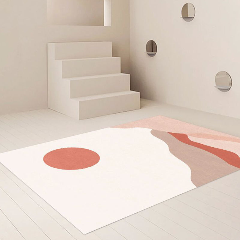 Multicolor Home Decoration Carpet Modern Abstractic Printed Area Rug Polyester with Non-Slip Backing Rug