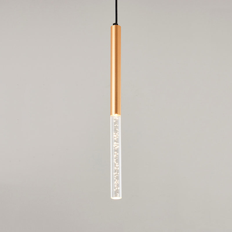 Luchtbubbel acryl stok led hanger lamp 23.6 "H Noordse minimalisme stijl cilindrisch hanglicht voor eetkamer