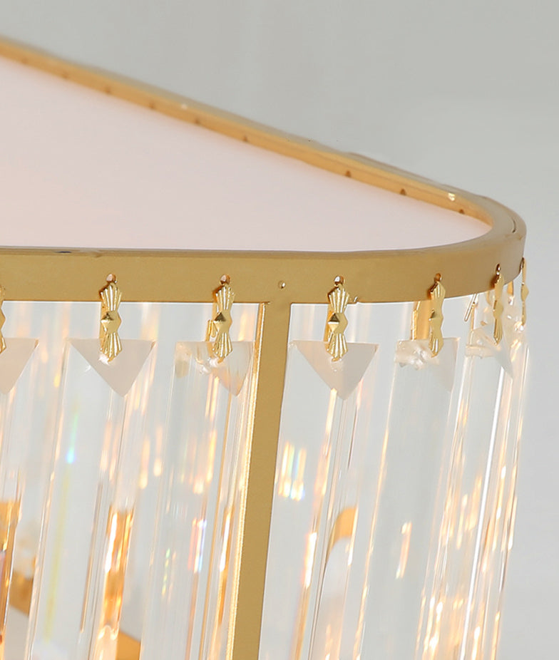 Plafonnier LED carré en cristal, plafonnier en fer forgé de Style concis et moderne pour le salon