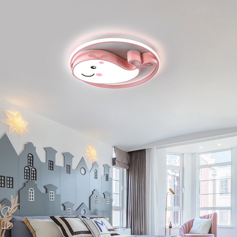 Children's room Flushmount Light Girl Bedroom Kindergarten Aisle Olphin Butterfly Cute Cartoon Creative Pink Eye Protection Lamps