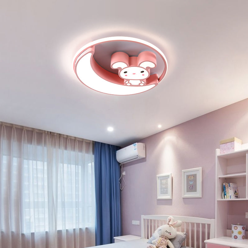 Children's room Flushmount Light Girl Bedroom Kindergarten Aisle Olphin Butterfly Cute Cartoon Creative Pink Eye Protection Lamps
